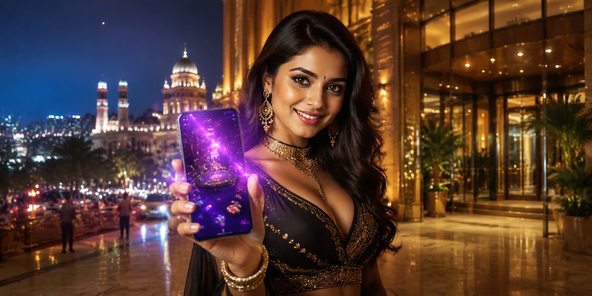 Close up of Indian player enjoying themed online slot game